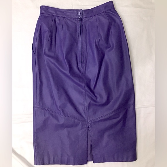 VINTAGE Chia Purple Leather Jacket - Picture 12 of 16